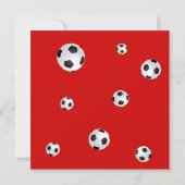 サッカーボール赤スポーツコーチ サンキューカード (裏面)