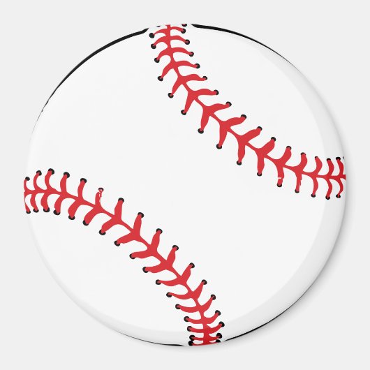 サッカーボール赤白磁石 マグネット (正面)