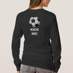 サッカーボール蹴って!レディースシャツ Tシャツ