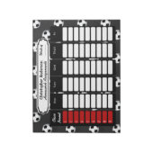 サッカーボール週間の宿題の割り当てメモ帳 ノートパッド (回転)