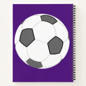 サッカーボール選手キックパープルスパイラルノート ノートブック (裏面)