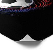 サッカーボール選手コーチファンスポーツヴィンテージメンズ ポスター (角)