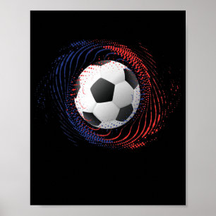 サッカーボール選手コーチファンスポーツヴィンテージメンズ ポスター