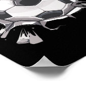 サッカーボール選手コーチファンスポーツヴィンテージメンズ ポスター (角)