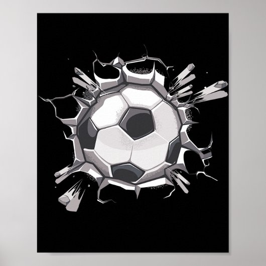 サッカーボール選手コーチファンスポーツヴィンテージメンズ ポスター (正面)