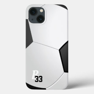 サッカーボール選手ナンバモノグラム iPhone 13ケース