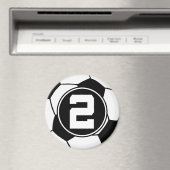 サッカーボール選手ナンバー2ストッキングのスタッファー マグネット (インサイチュ (食洗機))