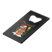 サッカーボール雪だるまサンタハットメリークリスマス クレジットカード栓抜き (裏面アングル)