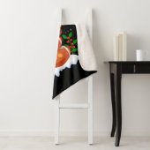 サッカーボール雪だるまサンタハットメリークリスマス シェルパブランケット (インサイチュ)