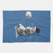 サッカーボール雪だるま キッチンタオル (横)