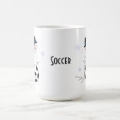 サッカーボール雪だるま コーヒーマグカップ (中央)