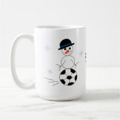 サッカーボール雪だるま コーヒーマグカップ (左)