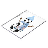 サッカーボール雪だるま。 ノートブック (左側)