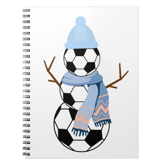 サッカーボール雪だるま。 ノートブック (正面)