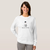 サッカーボール雪だるま Tシャツ (正面フル)