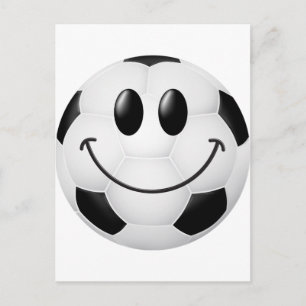 サッカーボール顔 ポストカード