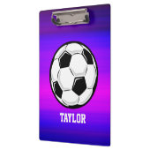 サッカーボール鮮やか;バイオレットブルーとマゼンタ クリップボード (左)