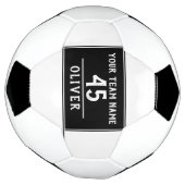 サッカーボール黒（チーム名番号あり） サッカーボール (回転)