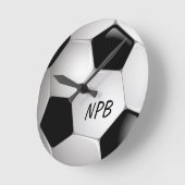 サッカーボール1グラム ラウンド壁時計 (傾斜)