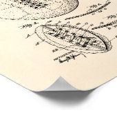 サッカーボール1928特許アート – オールドピーパー ポスター (角)