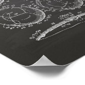 サッカーボール1932特許芸術 ポスター (角)