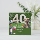 サッカーボール40歳の誕生日を保存 セーブザデート (スタンド正面)