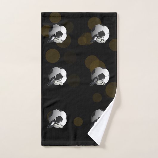 サッカーボール6個 ハンドタオル (ハンドタオル)