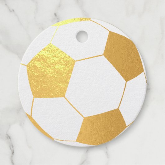 サッカーボール ありがとう ゴールド フェイバータグ (正面)