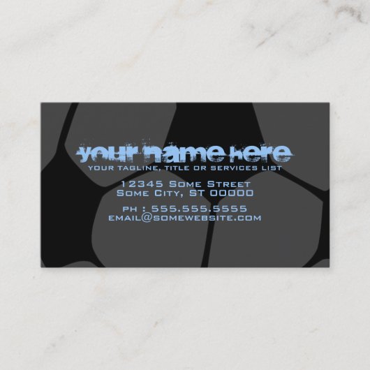 サッカーボール: カスタマイズ可能な色: 名刺 (正面)