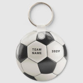 サッカーボール キーチェーン | チーム名と年のオリジナル刻印 (正面)