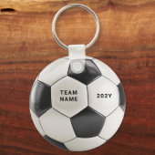 サッカーボール キーチェーン | チーム名と年のオリジナル刻印 (正面)