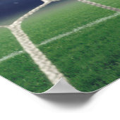 サッカーボール ゴールネット 競技場 ライト ポスター (角)