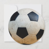 サッカーボール、サッカー誕生日パーティー 招待状 (裏面)