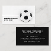 サッカーボール、サッカー選手/コーチ/リファレンス 名刺 (正面/裏面)