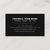 サッカーボール、サッカー選手/コーチ/リファレンス 名刺 (裏面)