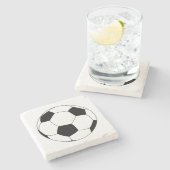 サッカーボール（サッカー） ストーンコースター (横)