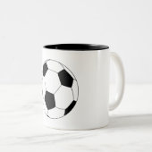 サッカーボール（サッカー） ツートーンマグカップ (正面右)