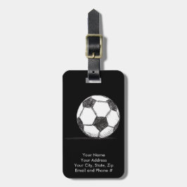 サッカーボール、サッカー、フスボール、チームスポーツ ラゲッジタグ