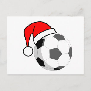 サッカーボール(サンタの帽子) シーズンポストカード