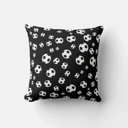 サッカーボール シームレスパターン クッション (正面)