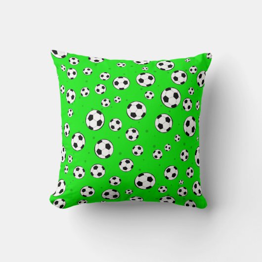 サッカーボール シームレスパターン クッション (正面)