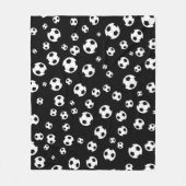 サッカーボール シームレスパターン フリースブランケット (正面)