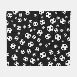 サッカーボール シームレスパターン フリースブランケット