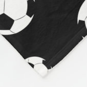 サッカーボール シームレスパターン フリースブランケット (角)