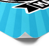 サッカーボール、スカイブルーストライプボール ポスター (角)