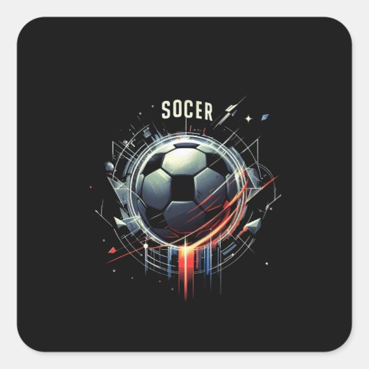 サッカーボール スクエアシール (正面)