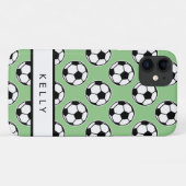 サッカーボール スポーツ パターン 名前入り Case-Mate iPhoneケース (裏面(横))