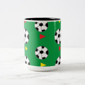 サッカーボール ツートーンマグカップ (中央)