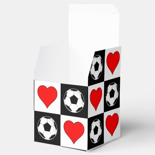 サッカーボール&ハートギフトボックス フェイバーボックス (オープン)