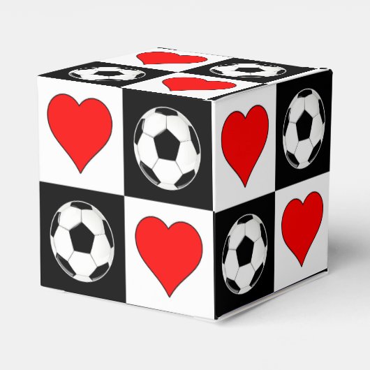 サッカーボール&ハートギフトボックス フェイバーボックス (裏面サイド)